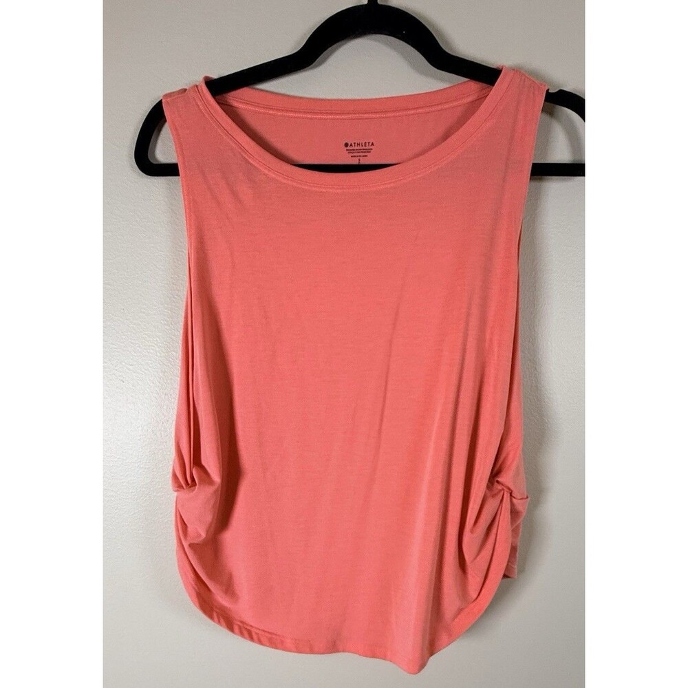 Athleta Women's Pink Scoop Neck Lightweight Stretch Tank - Size S Regular Fit